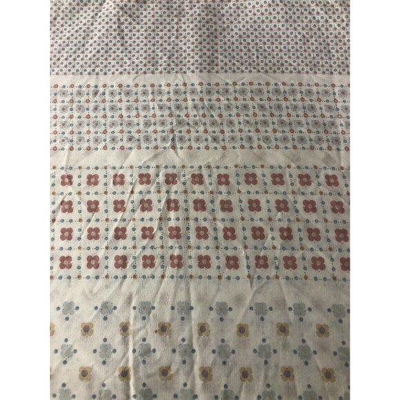 Texmade Truprest II Floral Pink/Blue Flowers DOUBLE Flat Sheet Vintage EEUC - Picture 2 of 7
